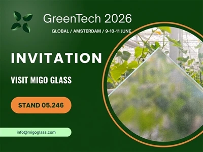 MIGO GLASS skal stilles ut på GreenTech Amsterdam 2026 me...