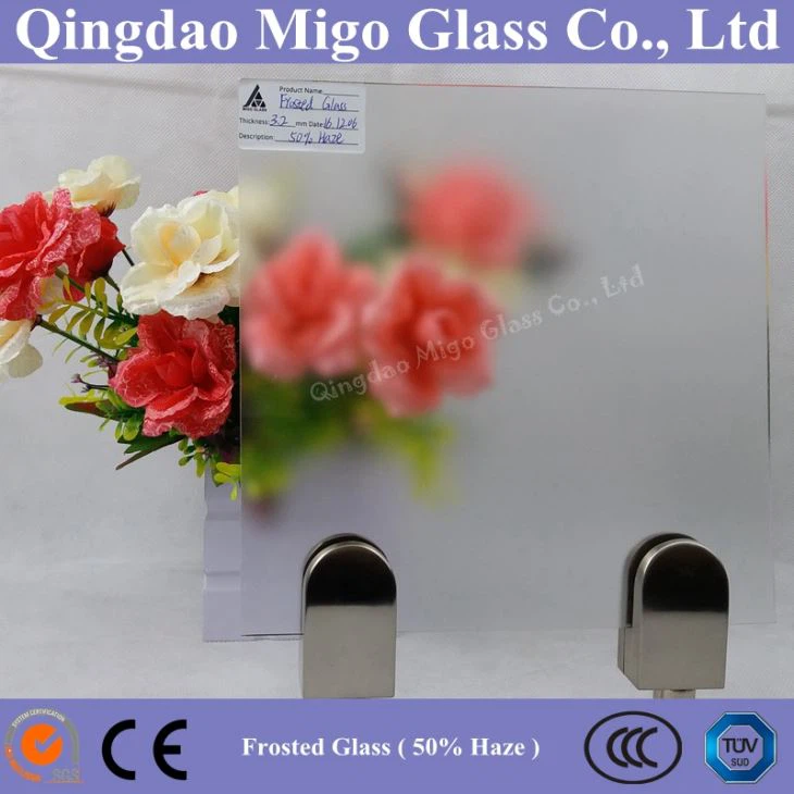 Ultra klart Acid etset Frostet Glass (50% Haze)