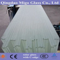 3,2 mm ekstra klart strukturert Solar Glass